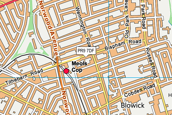 PR9 7DF map - OS VectorMap District (Ordnance Survey)