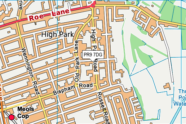 PR9 7DG map - OS VectorMap District (Ordnance Survey)