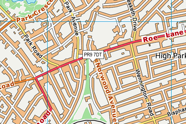 PR9 7DT map - OS VectorMap District (Ordnance Survey)