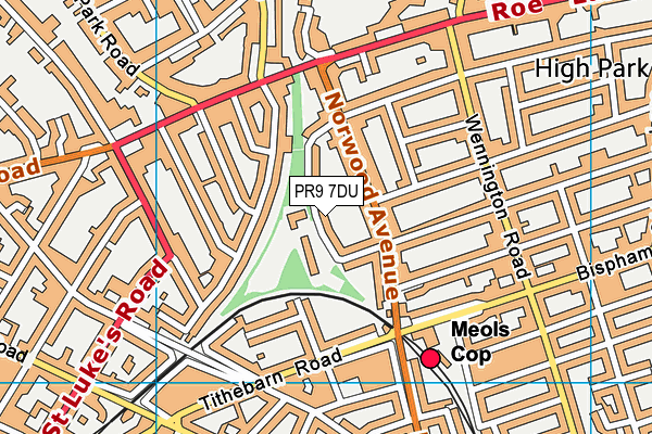 PR9 7DU map - OS VectorMap District (Ordnance Survey)