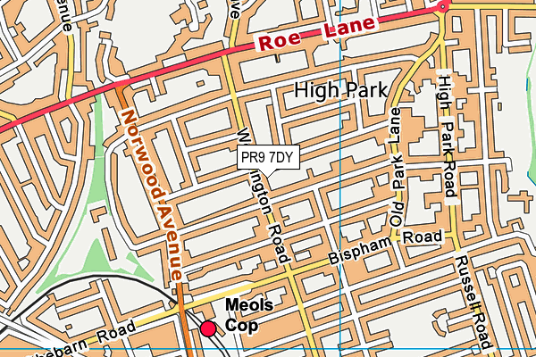 PR9 7DY map - OS VectorMap District (Ordnance Survey)