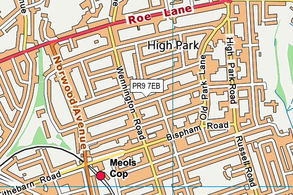 PR9 7EB map - OS VectorMap District (Ordnance Survey)