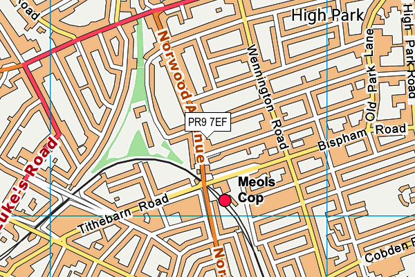 PR9 7EF map - OS VectorMap District (Ordnance Survey)