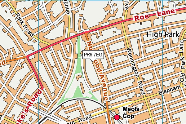 PR9 7EG map - OS VectorMap District (Ordnance Survey)