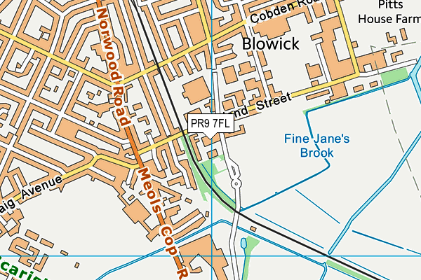 PR9 7FL map - OS VectorMap District (Ordnance Survey)