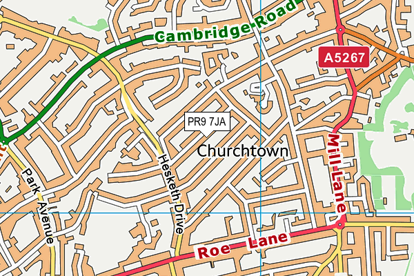 PR9 7JA map - OS VectorMap District (Ordnance Survey)