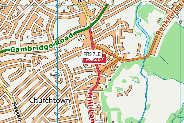 PR9 7LE map - OS VectorMap District (Ordnance Survey)