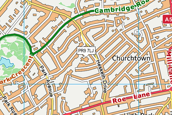 PR9 7LJ map - OS VectorMap District (Ordnance Survey)