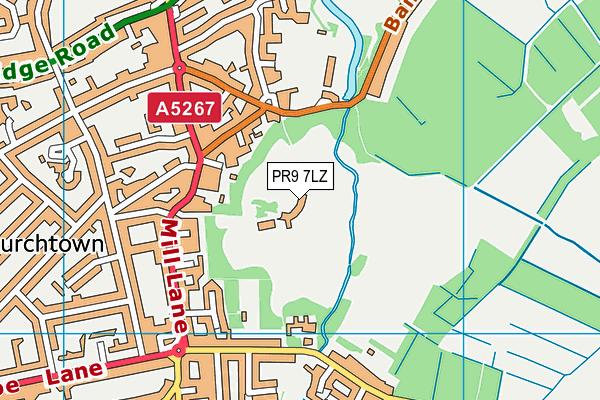 PR9 7LZ map - OS VectorMap District (Ordnance Survey)