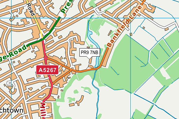 PR9 7NB map - OS VectorMap District (Ordnance Survey)