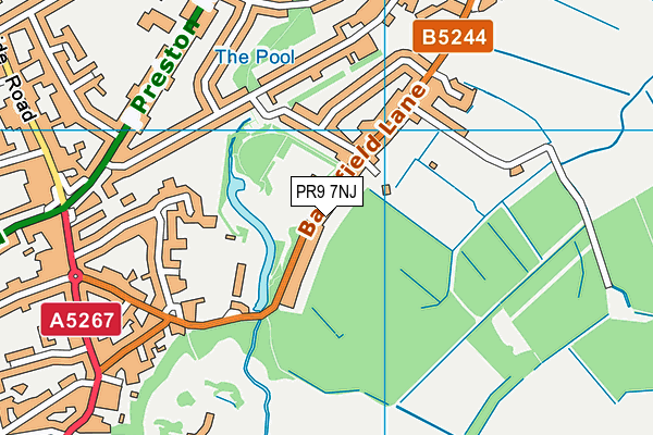 Bankfield Lane map (PR9 7NJ) - OS VectorMap District (Ordnance Survey)