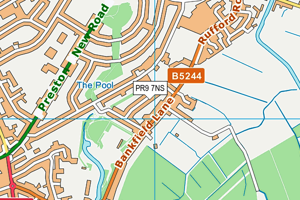 PR9 7NS map - OS VectorMap District (Ordnance Survey)