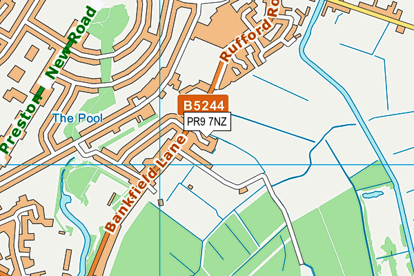 PR9 7NZ map - OS VectorMap District (Ordnance Survey)