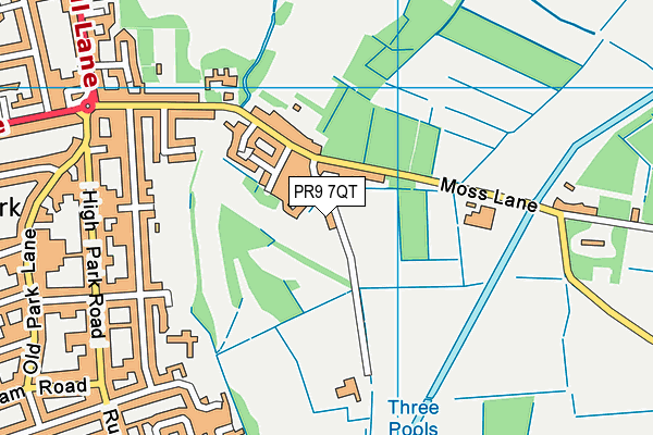 PR9 7QT map - OS VectorMap District (Ordnance Survey)
