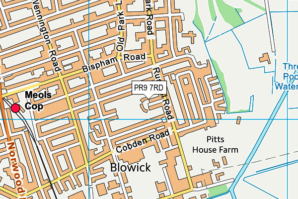 PR9 7RD map - OS VectorMap District (Ordnance Survey)