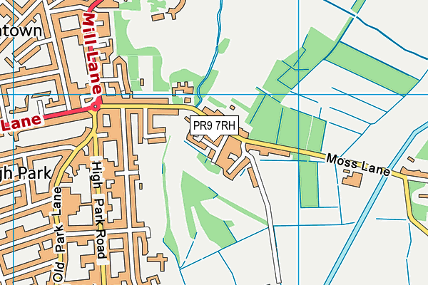 PR9 7RH map - OS VectorMap District (Ordnance Survey)