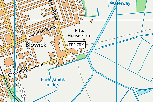 PR9 7RX map - OS VectorMap District (Ordnance Survey)