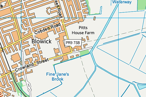 PR9 7SB map - OS VectorMap District (Ordnance Survey)