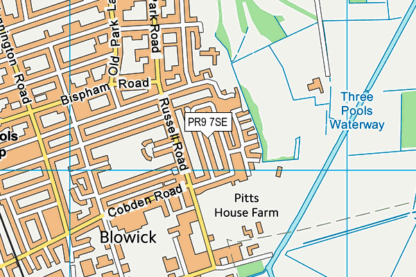 PR9 7SE map - OS VectorMap District (Ordnance Survey)