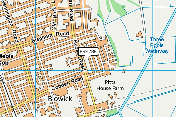 PR9 7SF map - OS VectorMap District (Ordnance Survey)