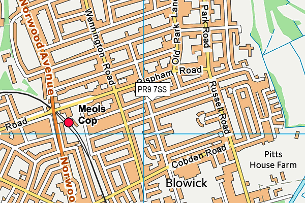 PR9 7SS map - OS VectorMap District (Ordnance Survey)