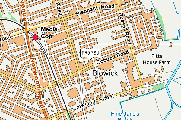 PR9 7SU map - OS VectorMap District (Ordnance Survey)