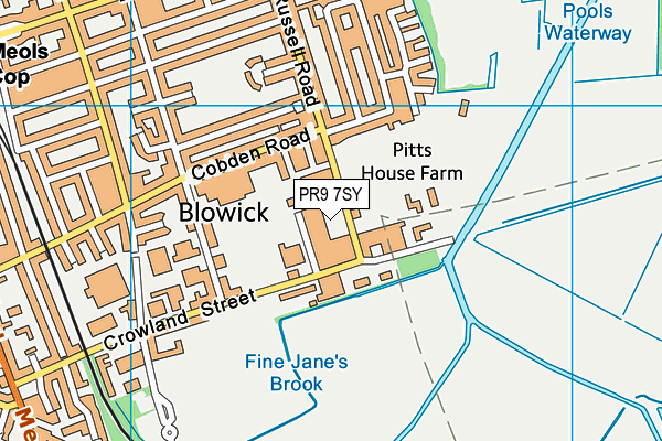 PR9 7SY map - OS VectorMap District (Ordnance Survey)