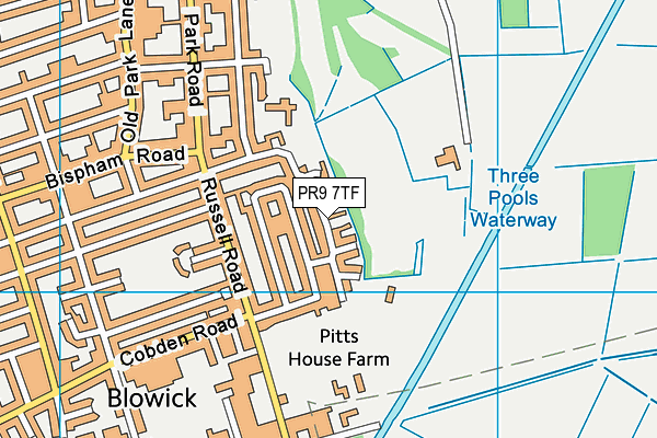 PR9 7TF map - OS VectorMap District (Ordnance Survey)