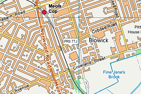 PR9 7TJ map - OS VectorMap District (Ordnance Survey)