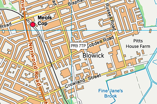 PR9 7TP map - OS VectorMap District (Ordnance Survey)