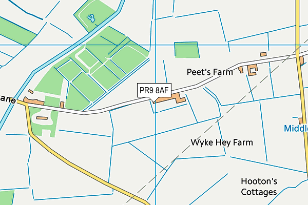 PR9 8AF map - OS VectorMap District (Ordnance Survey)