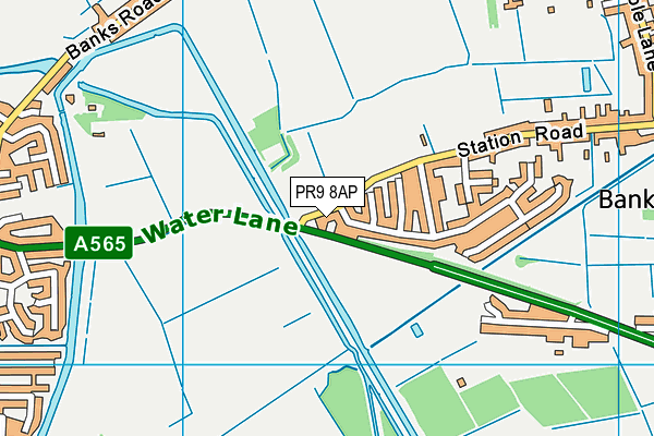 PR9 8AP map - OS VectorMap District (Ordnance Survey)