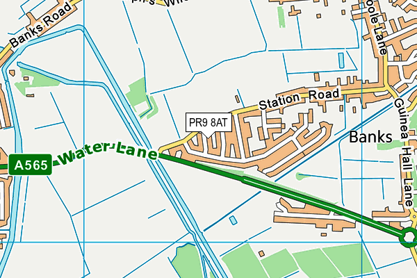 PR9 8AT map - OS VectorMap District (Ordnance Survey)