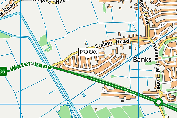 PR9 8AX map - OS VectorMap District (Ordnance Survey)