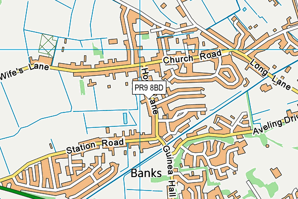 Map of BANKS COMMUNITY AND LEISURE CENTRE C.I.C. at district scale