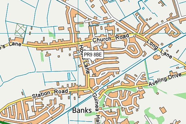 PR9 8BE map - OS VectorMap District (Ordnance Survey)