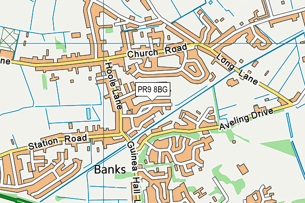 PR9 8BG map - OS VectorMap District (Ordnance Survey)