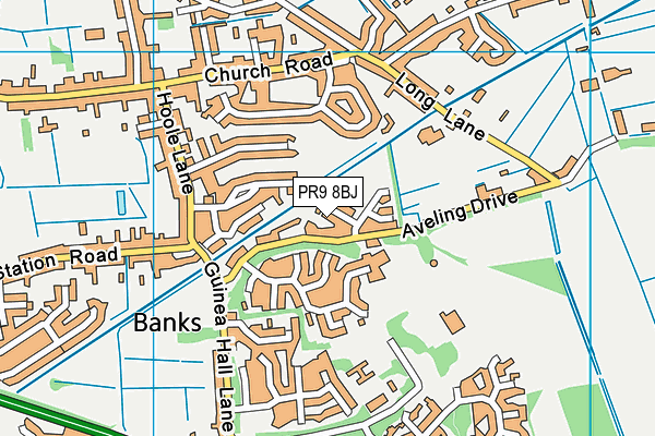 PR9 8BJ map - OS VectorMap District (Ordnance Survey)