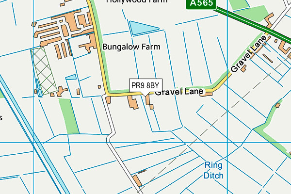 PR9 8BY map - OS VectorMap District (Ordnance Survey)