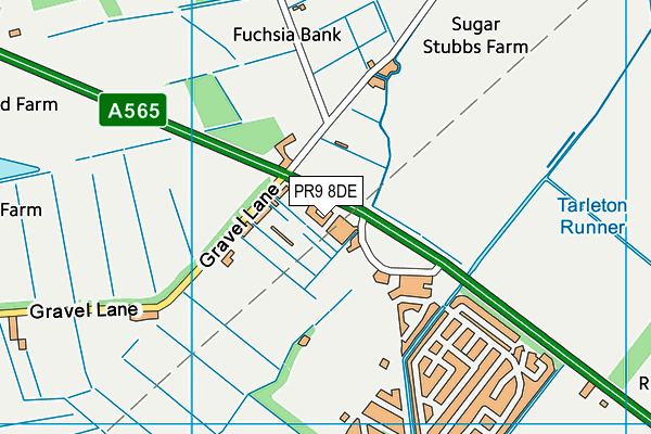 PR9 8DE map - OS VectorMap District (Ordnance Survey)