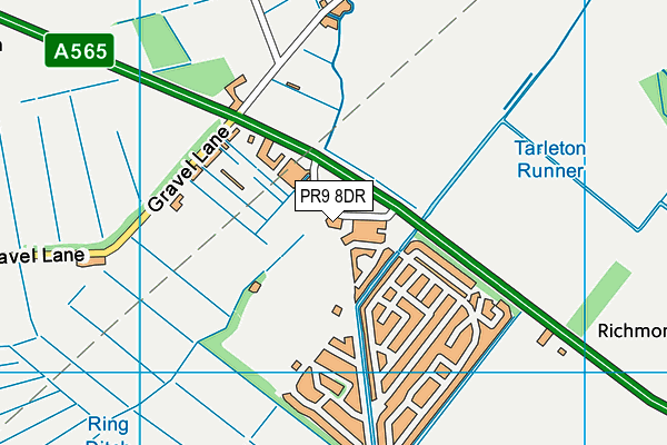 PR9 8DR map - OS VectorMap District (Ordnance Survey)