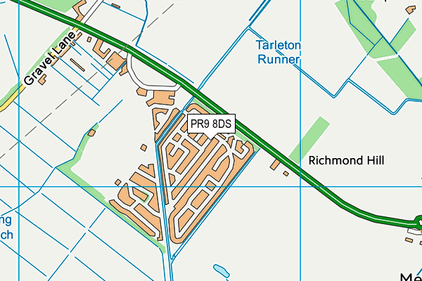 PR9 8DS map - OS VectorMap District (Ordnance Survey)