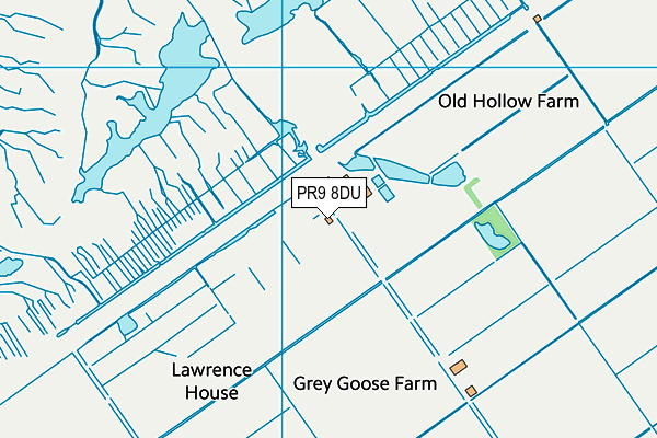 PR9 8DU map - OS VectorMap District (Ordnance Survey)