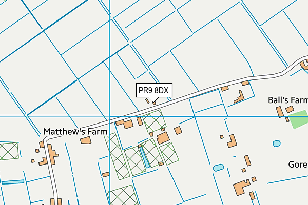 PR9 8DX map - OS VectorMap District (Ordnance Survey)