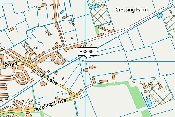 PR9 8EJ map - OS VectorMap District (Ordnance Survey)
