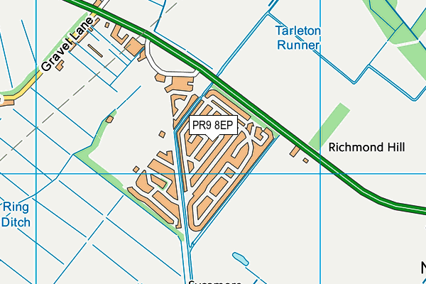 PR9 8EP map - OS VectorMap District (Ordnance Survey)