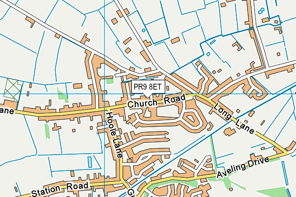 PR9 8ET map - OS VectorMap District (Ordnance Survey)