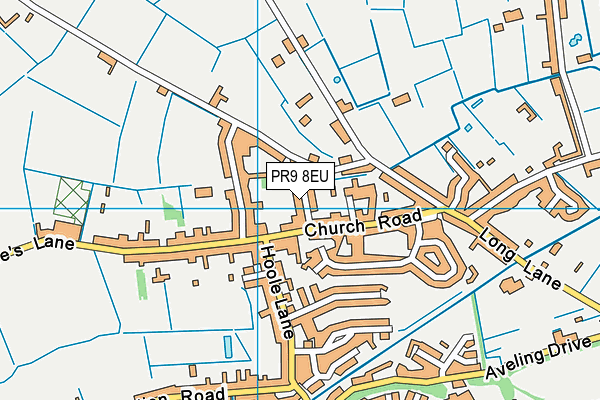 PR9 8EU map - OS VectorMap District (Ordnance Survey)