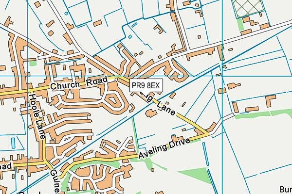 PR9 8EX map - OS VectorMap District (Ordnance Survey)