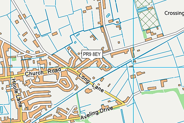 PR9 8EY map - OS VectorMap District (Ordnance Survey)